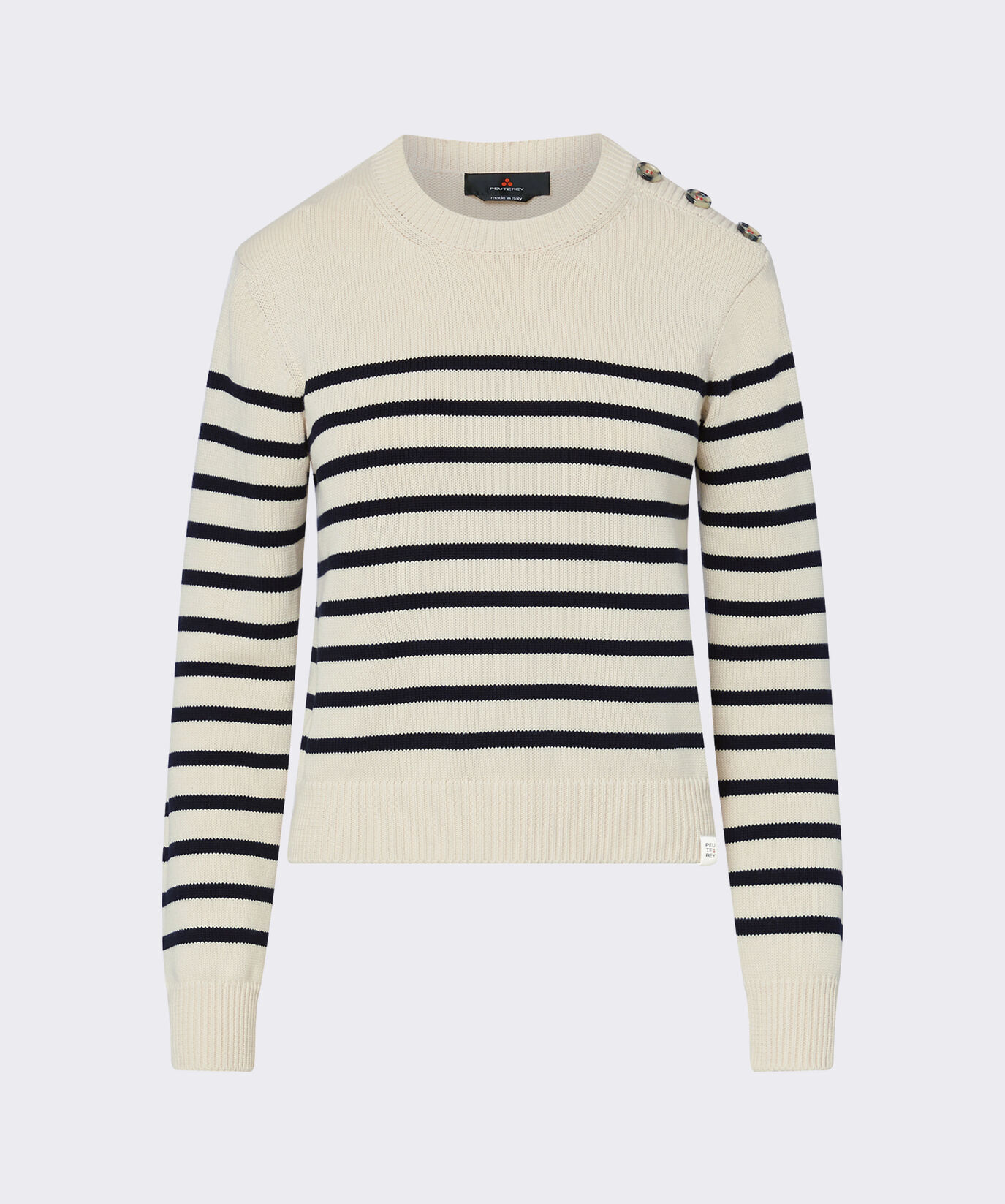 Pull en tricot de coton ray&eacute;  Peuterey - large