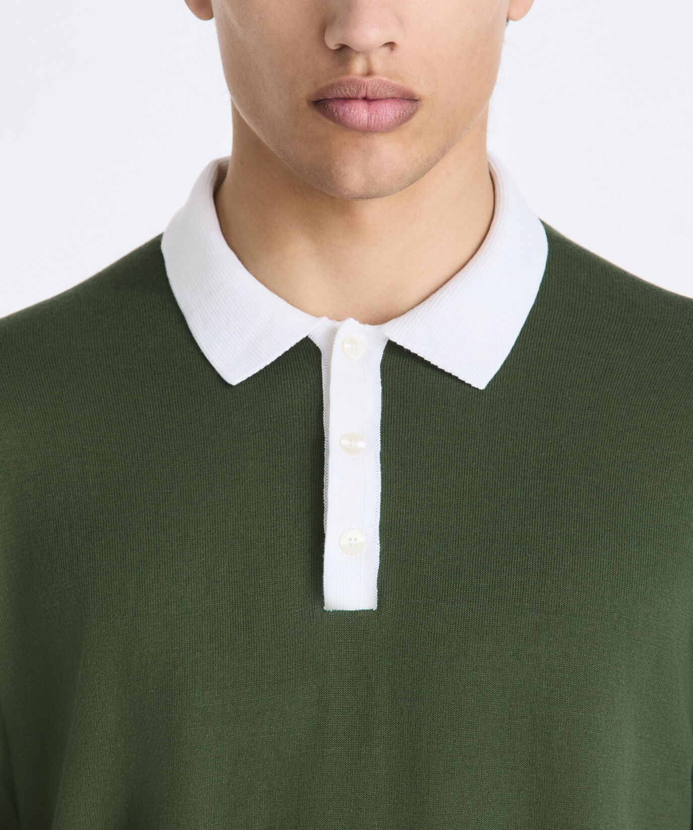 Cotton knit polo shirt with contrasting details  Peuterey - large image number 2