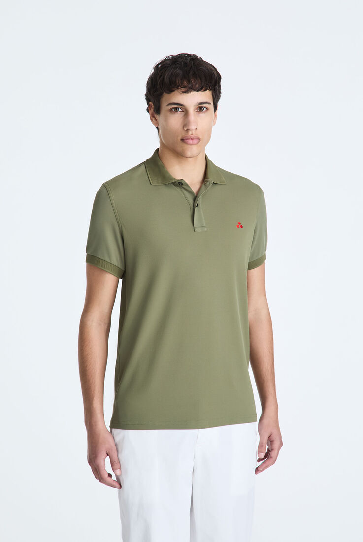 Polo en piqu&eacute; stretch de nylon  Peuterey - medium