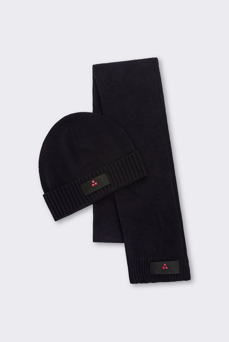 Set de bufanda y gorro de mezcla de cachemira  Peuterey - medium
