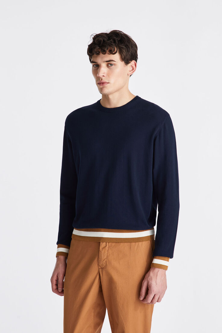 Maglia in tricot di cotone con dettagli a contrasto  Peuterey - medium