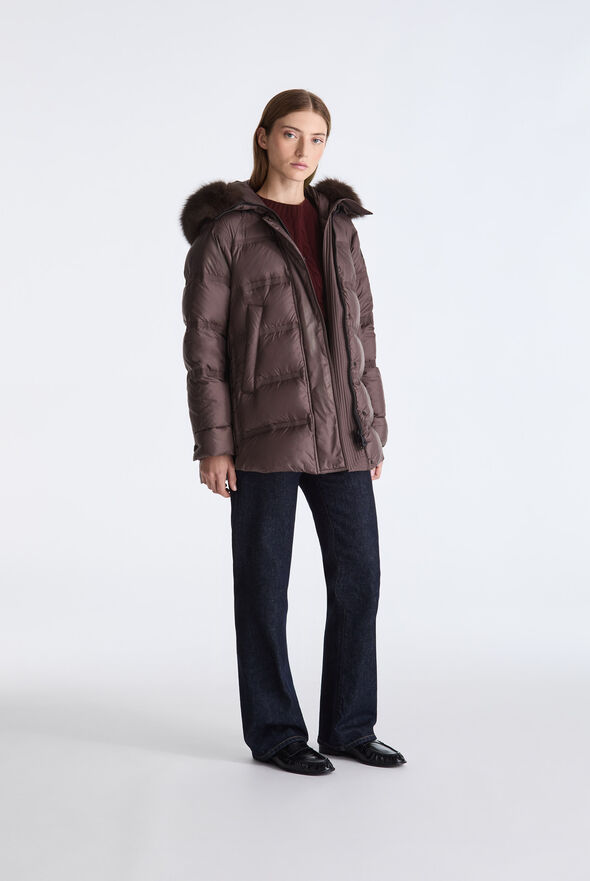 Puffer Jacket with Fur Edging  Peuterey - medium