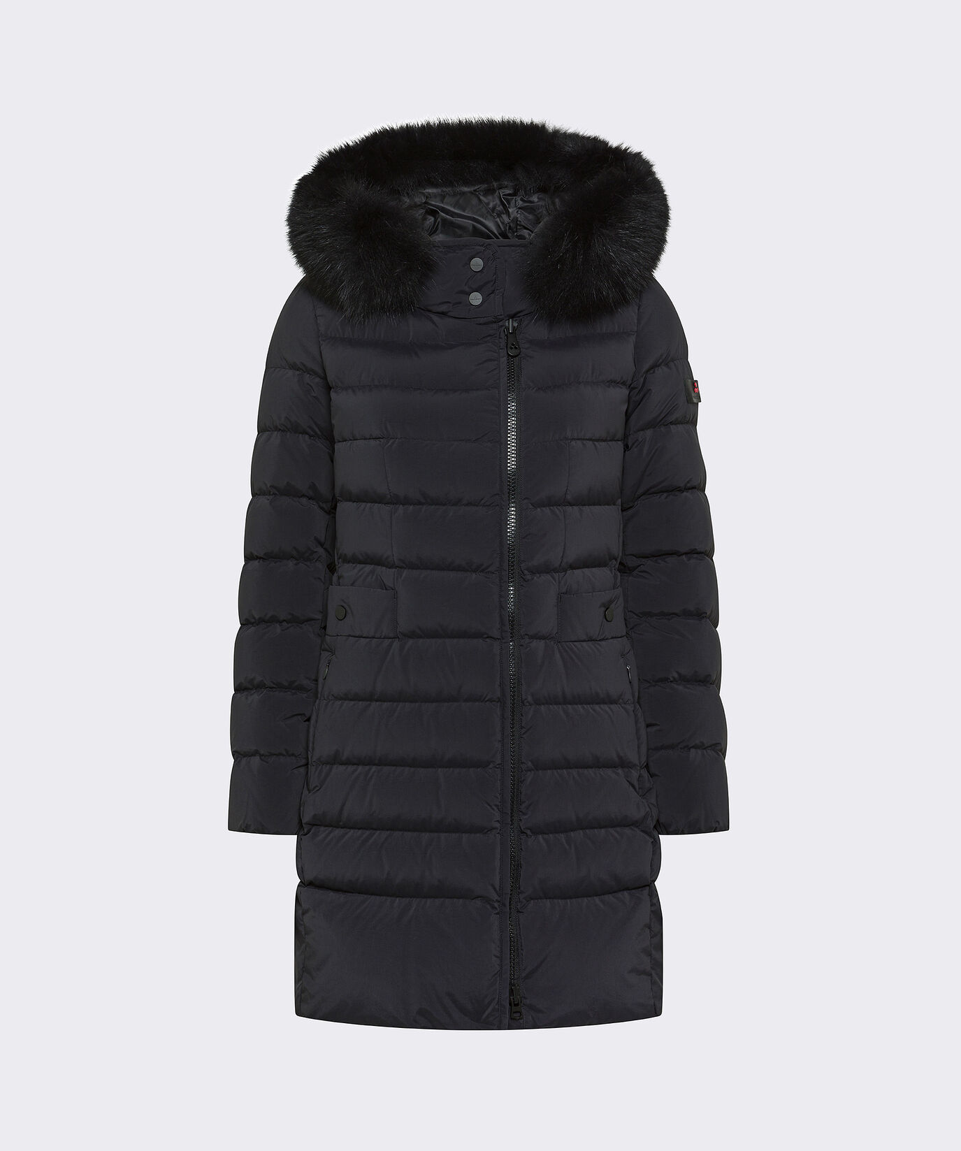 Long Down Jacket with High Collar And Fur Edging  Peuterey - large