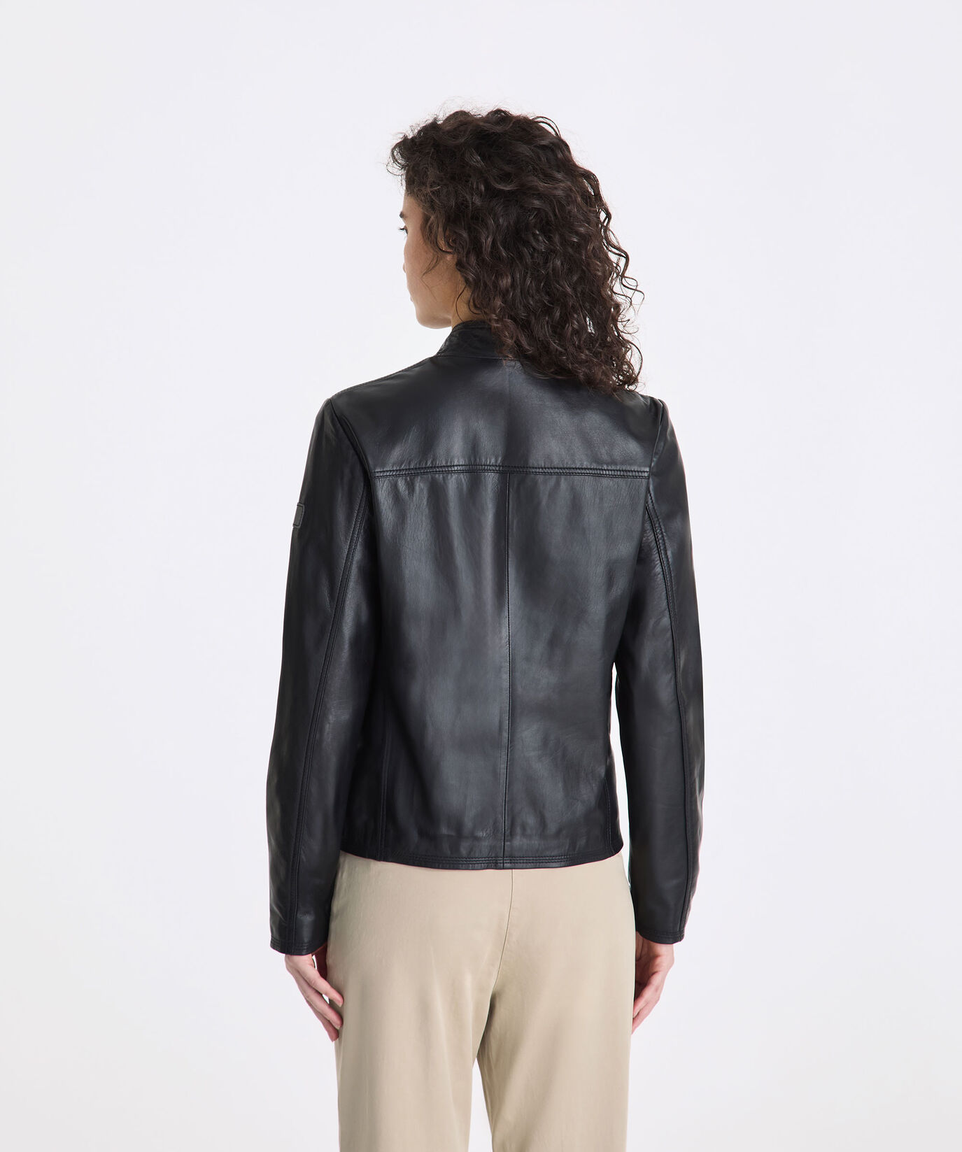 Biker court en cuir nappa teint  Peuterey - large