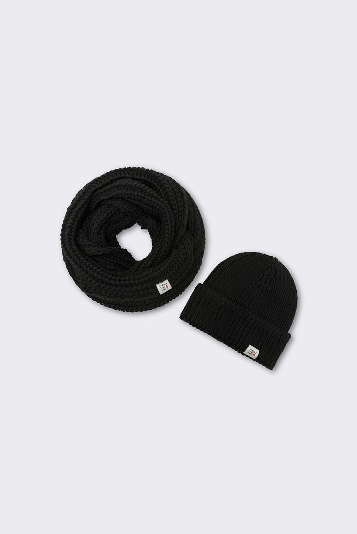 Wool Blend Hat & Neck Warmer Set  Peuterey - medium