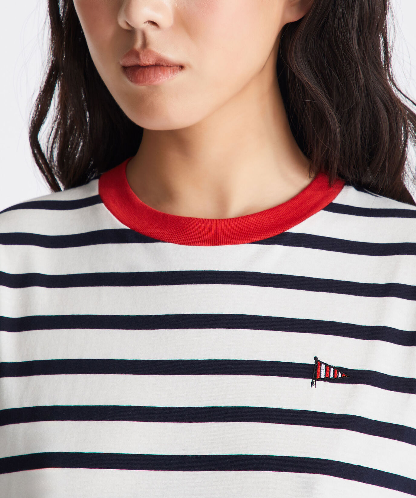 Striped T-shirt with contrasting colour collar  Peuterey - large
