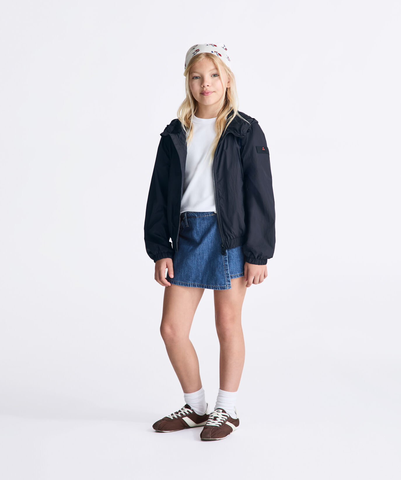Blouson bomber en toile l&eacute;g&egrave;re de nylon avec capuche  Peuterey - large image number 0
