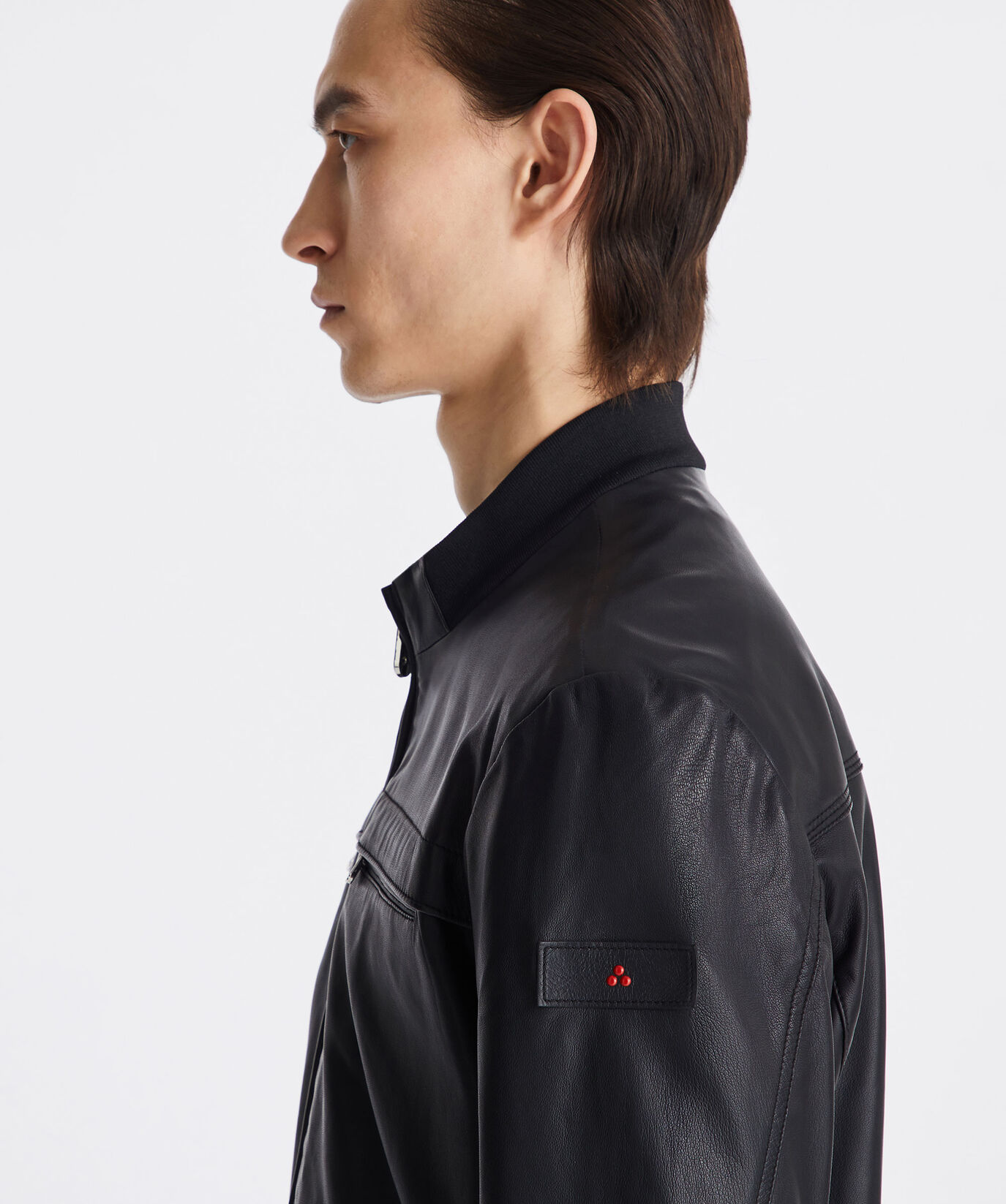 Veste en cuir avec poches poitrine  Peuterey - large