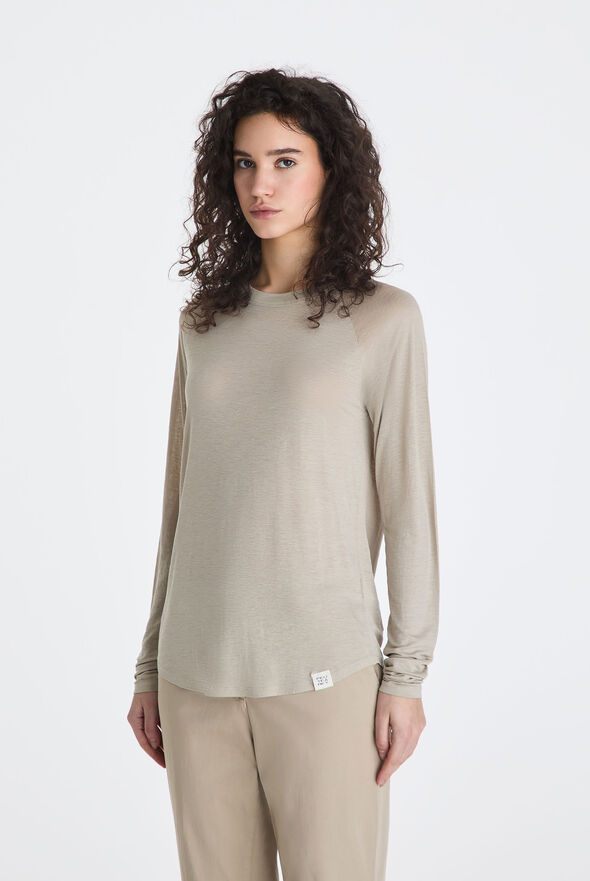 Long-sleeved linen-blend T-shirt  Peuterey - medium