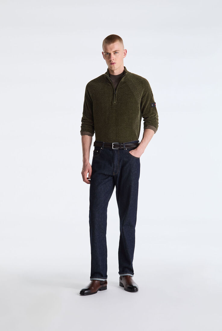 Plain Chenille Sweater with Half Zip  Peuterey - medium