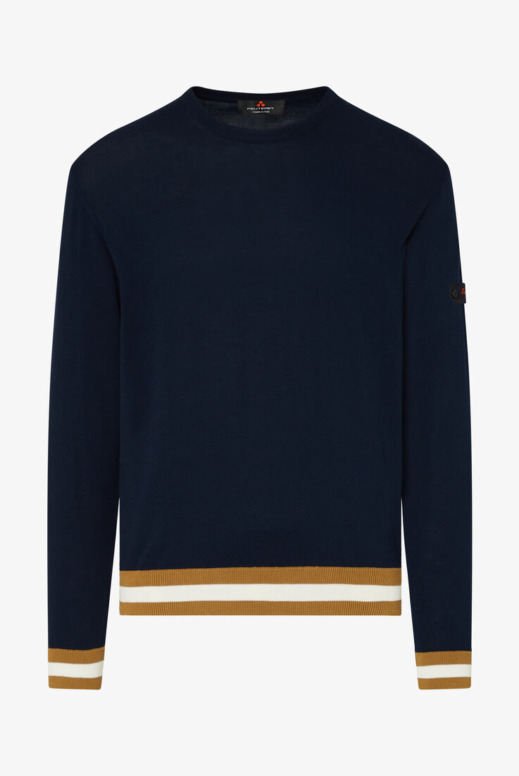 Cotton knit sweater with contrasting details  Peuterey - still-fondo-neutro
