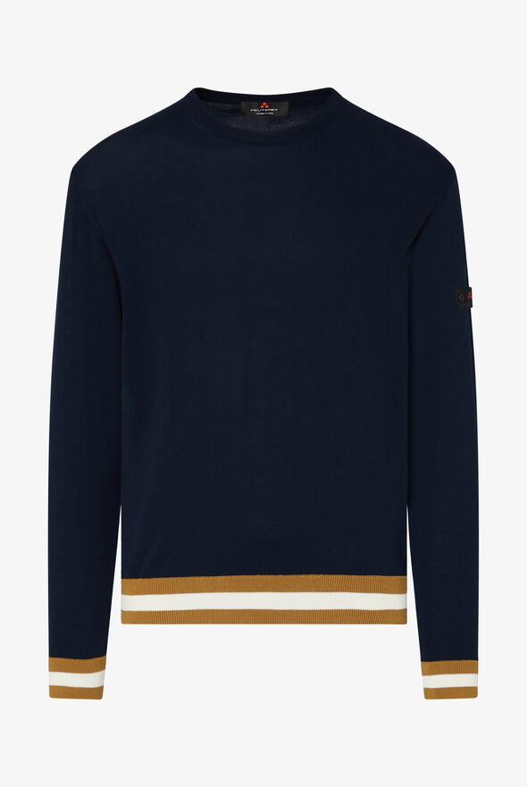 Pull en tricot de coton avec d&eacute;tails contrast&eacute;s  Peuterey - still-fondo-neutro