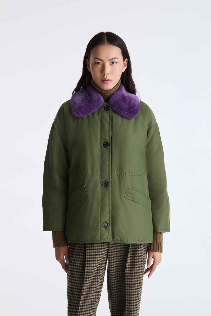 Beidseitig tragbare Jacke mit abnehmbarem Pelzkragen  Peuterey - medium