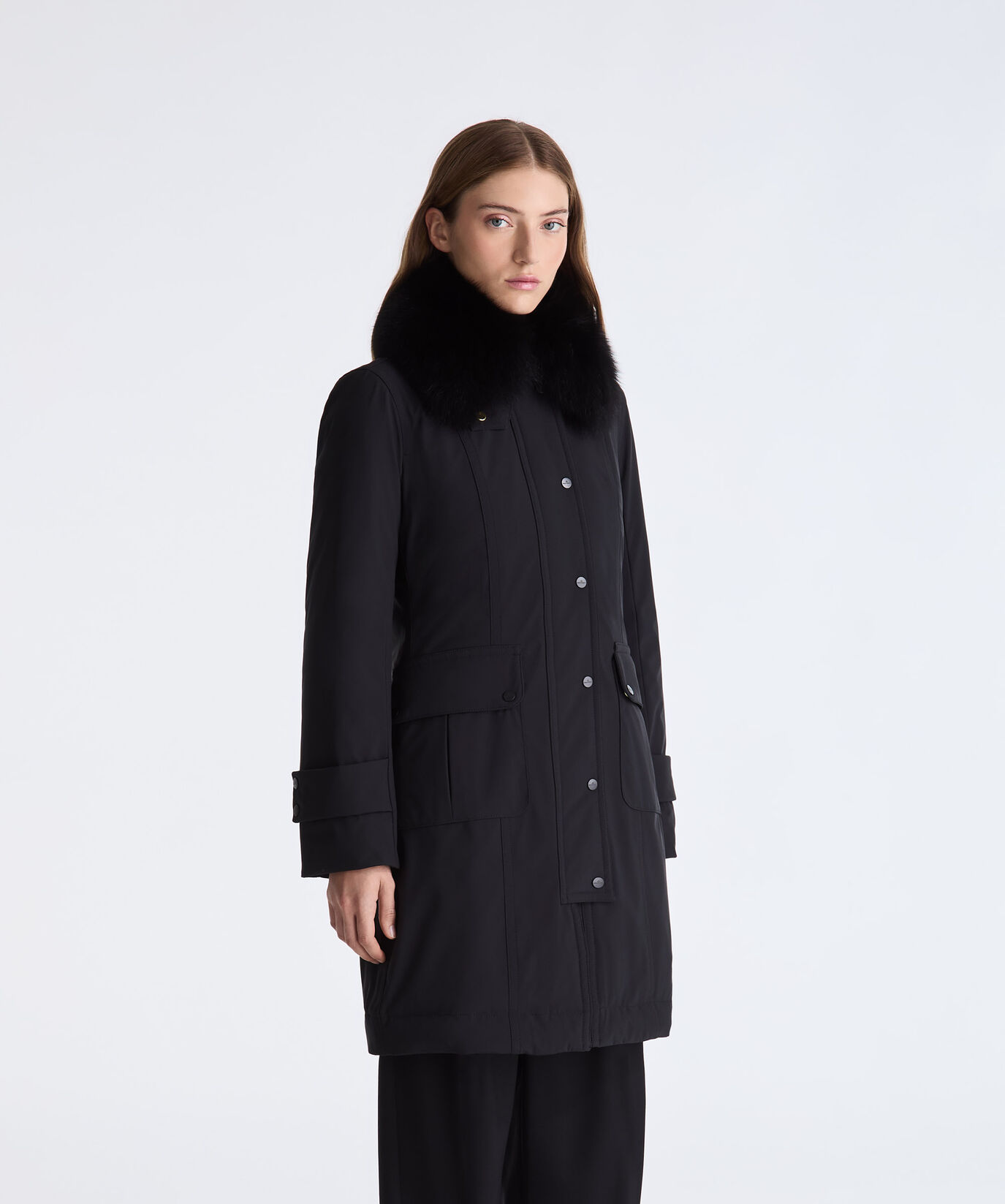 Long Jacket with Fox Fur  Peuterey - large image number 1
