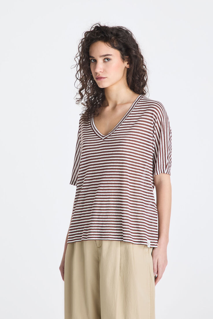 Striped V-neck T-shirt  Peuterey - medium