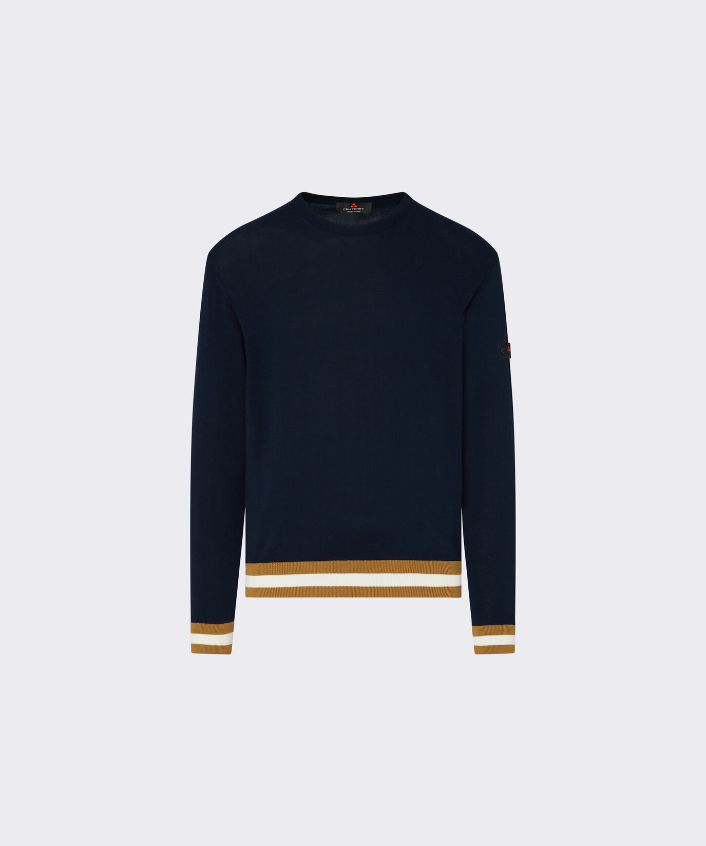 Maglia in tricot di cotone con dettagli a contrasto  Peuterey - large