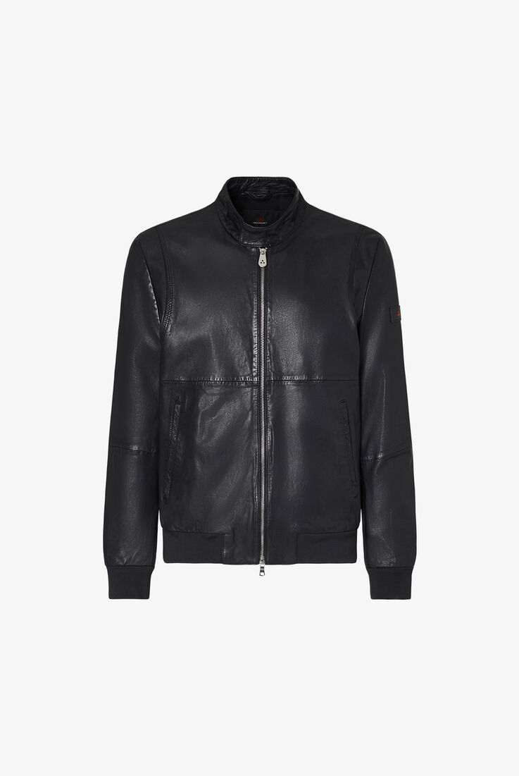 Leather bomber jacket with elastic jersey details  Peuterey - still-fondo-neutro