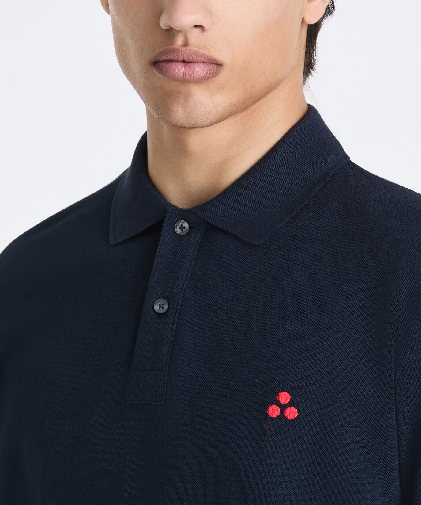 Cotton pique polo shirt with embroidered logo  Peuterey - large image number 2