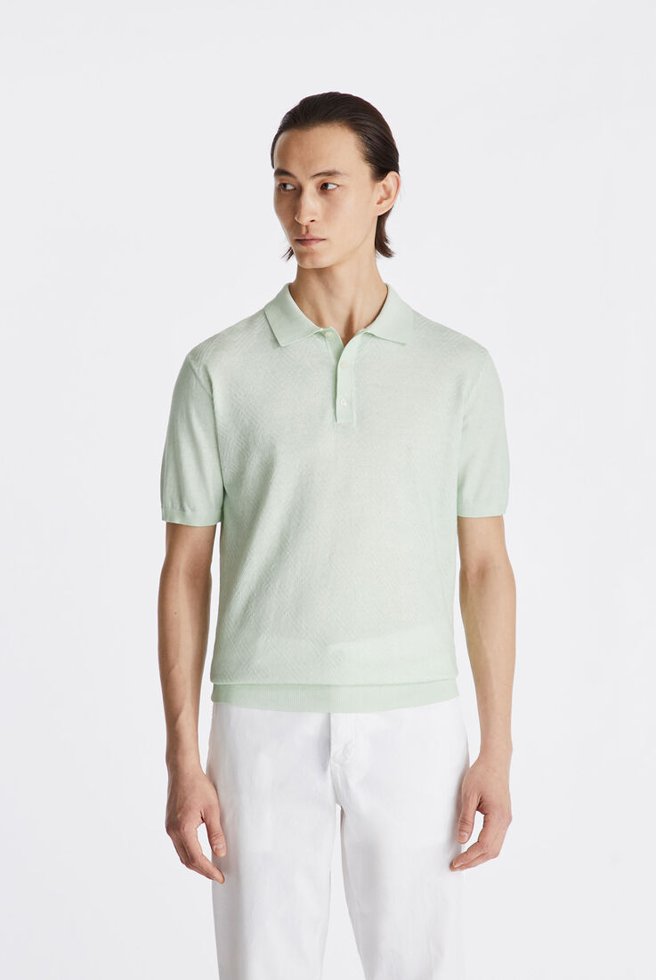 Garment-dyed cotton knit polo shirt  Peuterey - medium