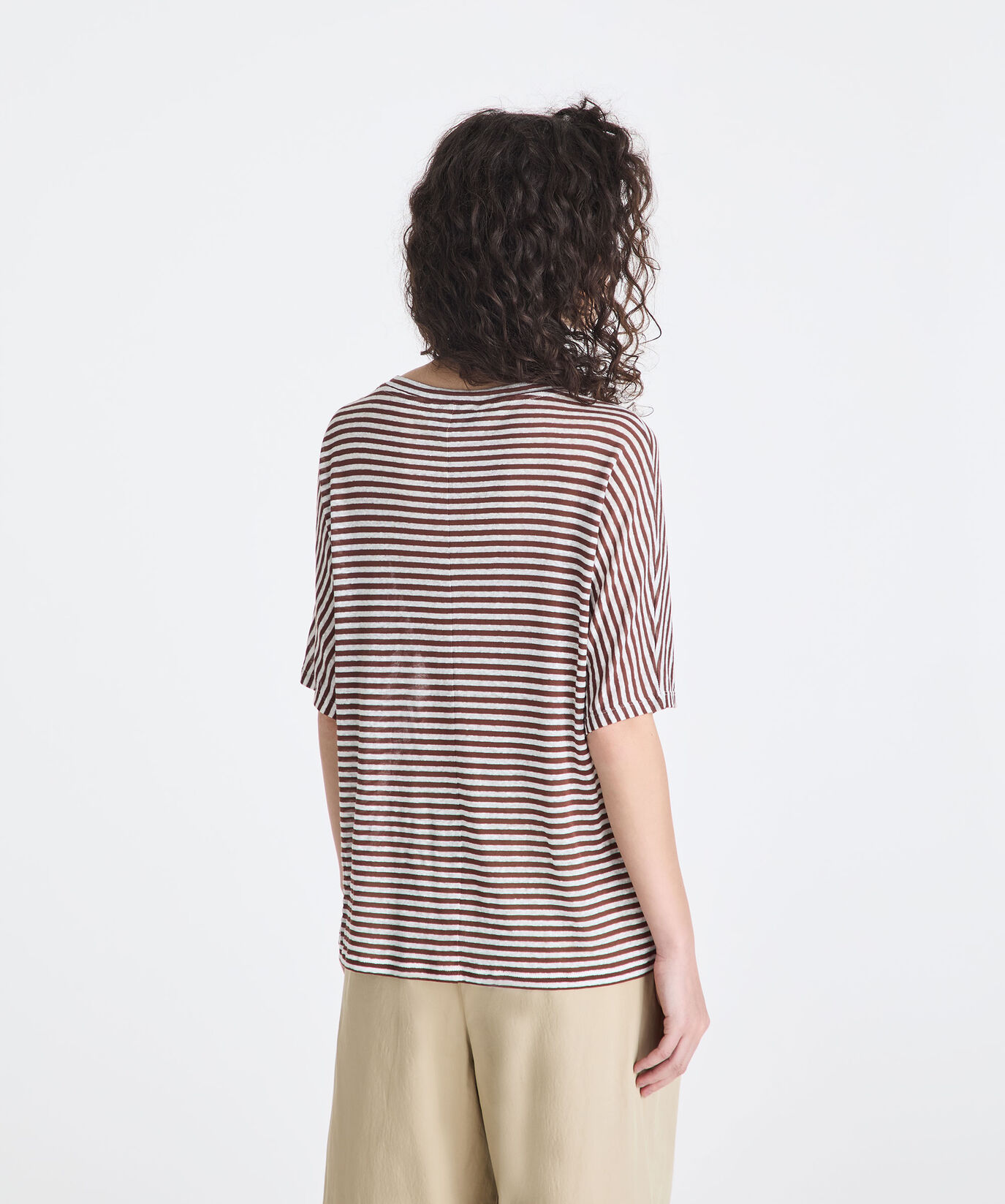 Striped V-neck T-shirt  Peuterey - large