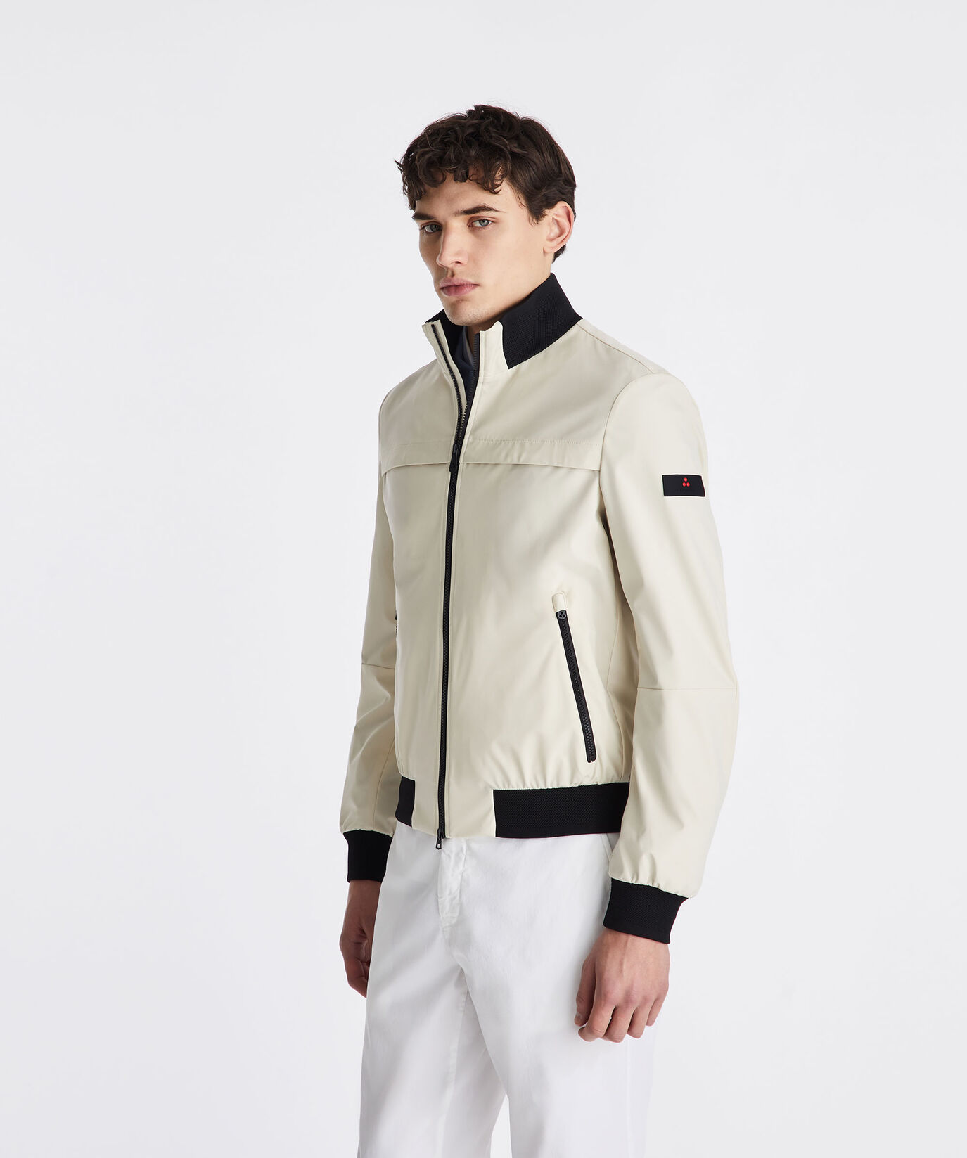 Stretch bomber jacket with contrasting details  Peuterey - large image number 1