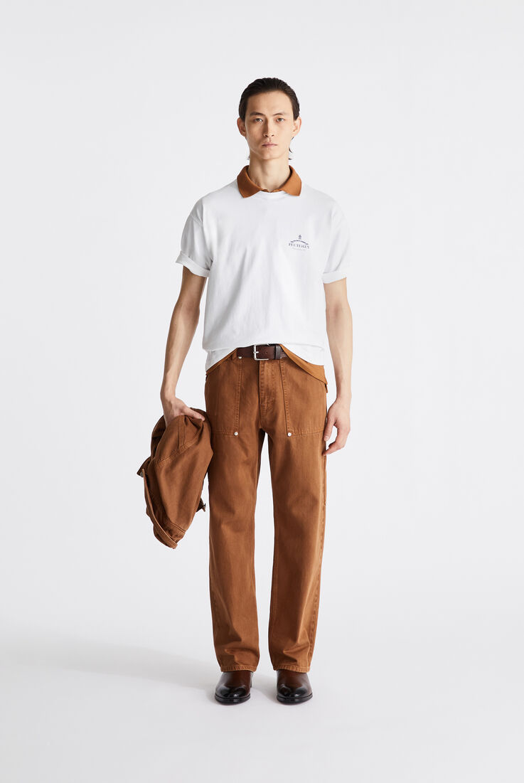 Pantalon en coton effet us&eacute;  Peuterey - medium