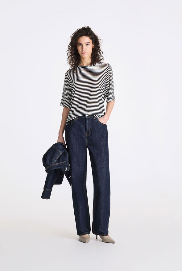 T-shirt ray&eacute; en lin m&eacute;lang&eacute;  Peuterey - medium