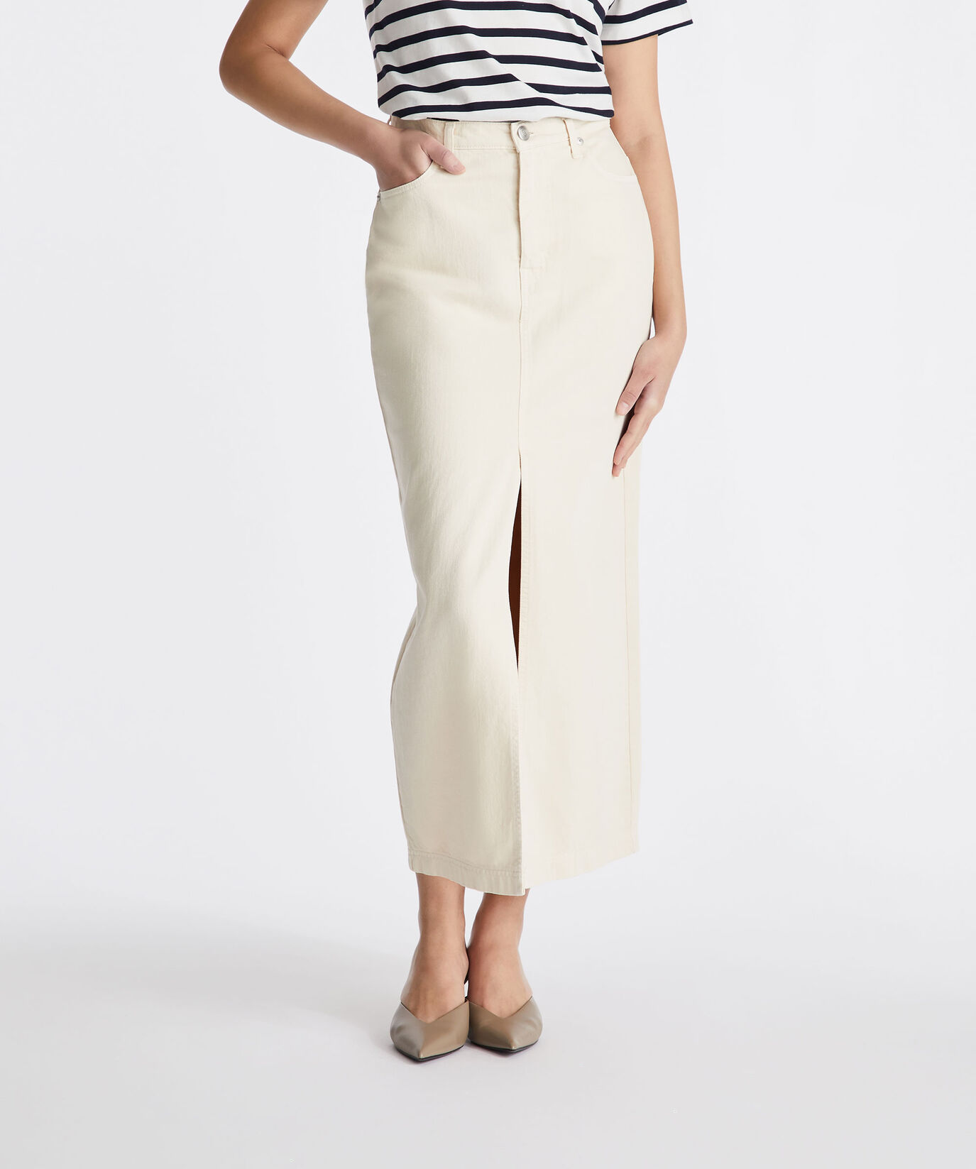 Cotton skirt with front slit  Peuterey - large image number 1