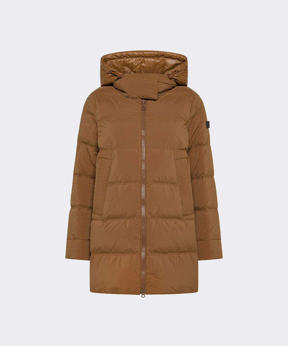 BROWN Down jacket with contrasting hood for Women | Peuterey