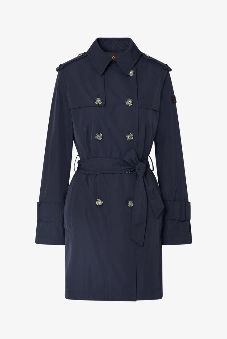 Double-breasted taffeta trench coat with belt  Peuterey - still-fondo-neutro
