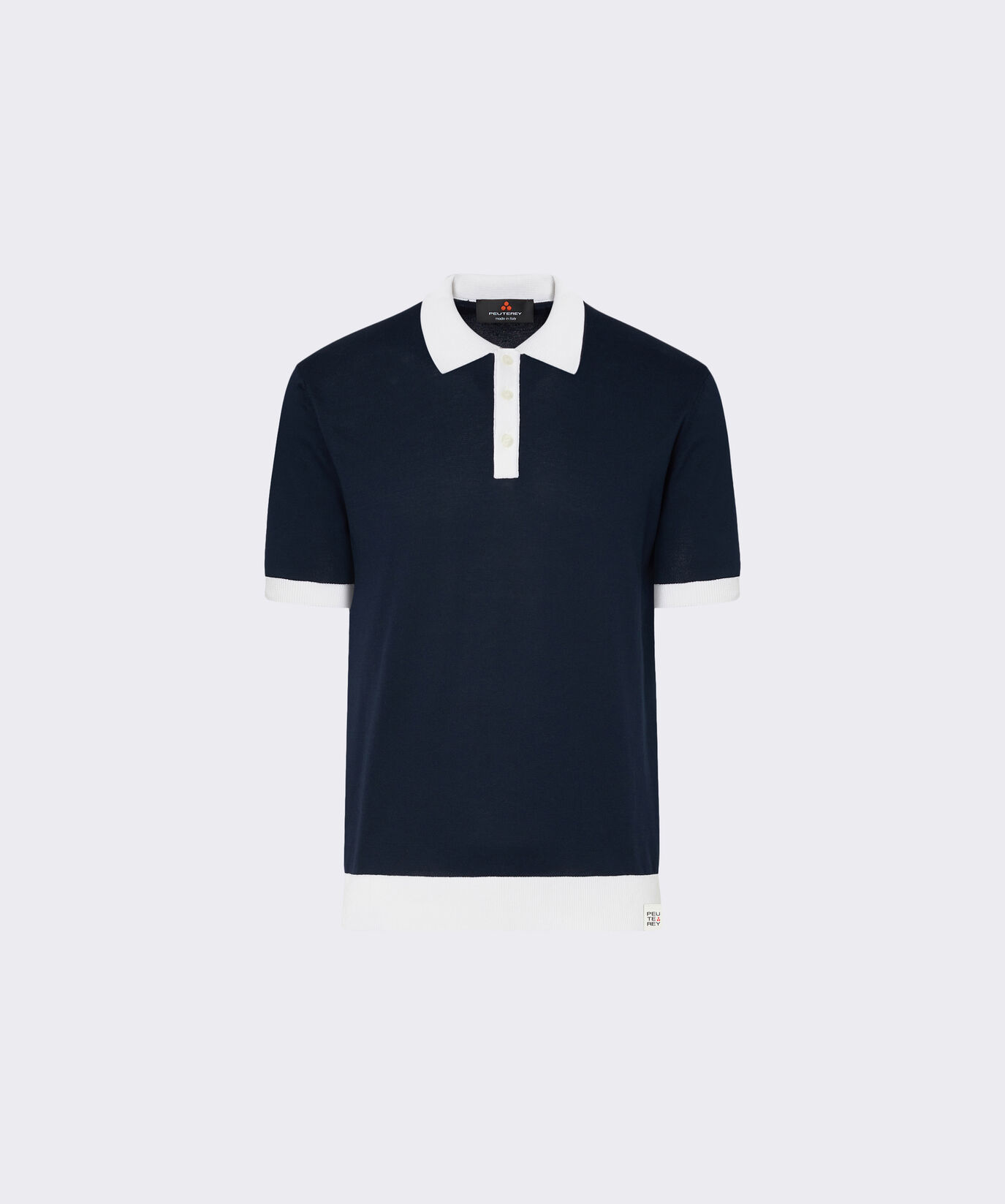 Poloshirt aus Baumwolltrikot mit kontrastfarbenen Details  Peuterey - large