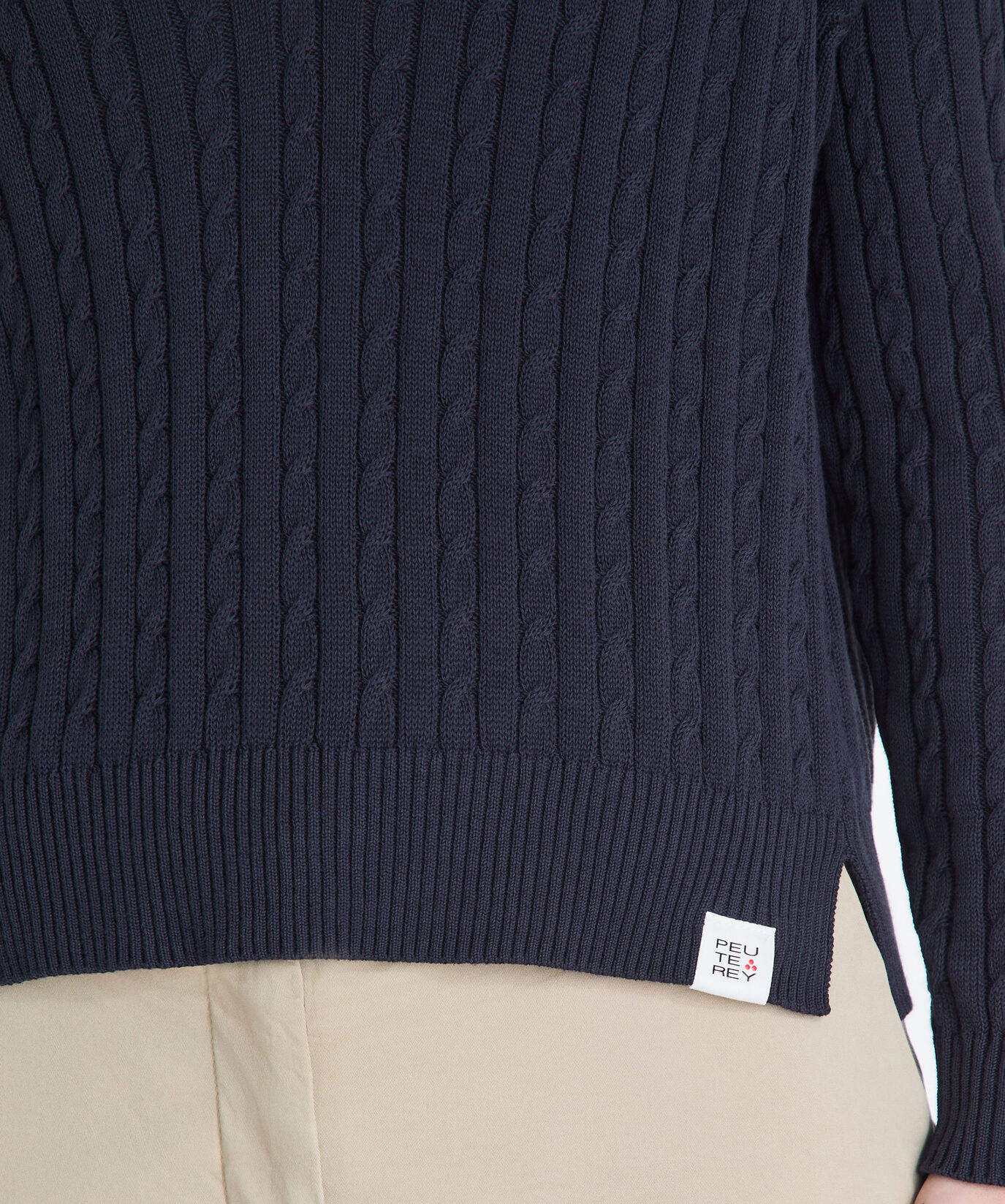 Zopfmuster-Pullover mit V-Ausschnitt  Peuterey - large