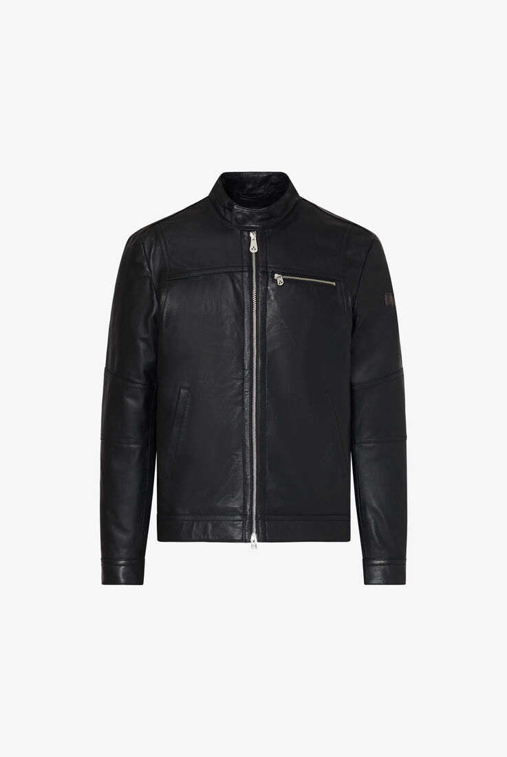 Leather biker jacket with chest pockets  Peuterey - still-fondo-neutro