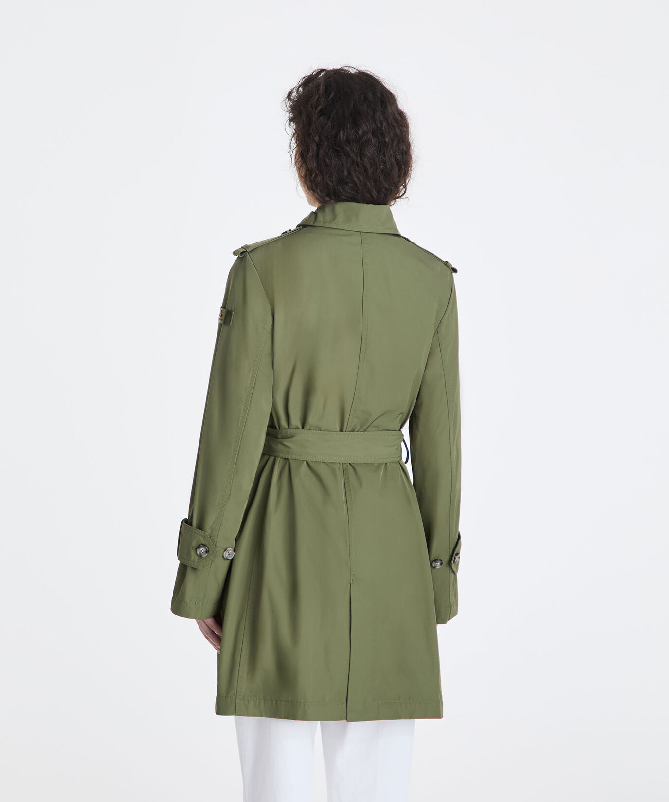 Double-breasted taffeta trench coat with belt  Peuterey - large