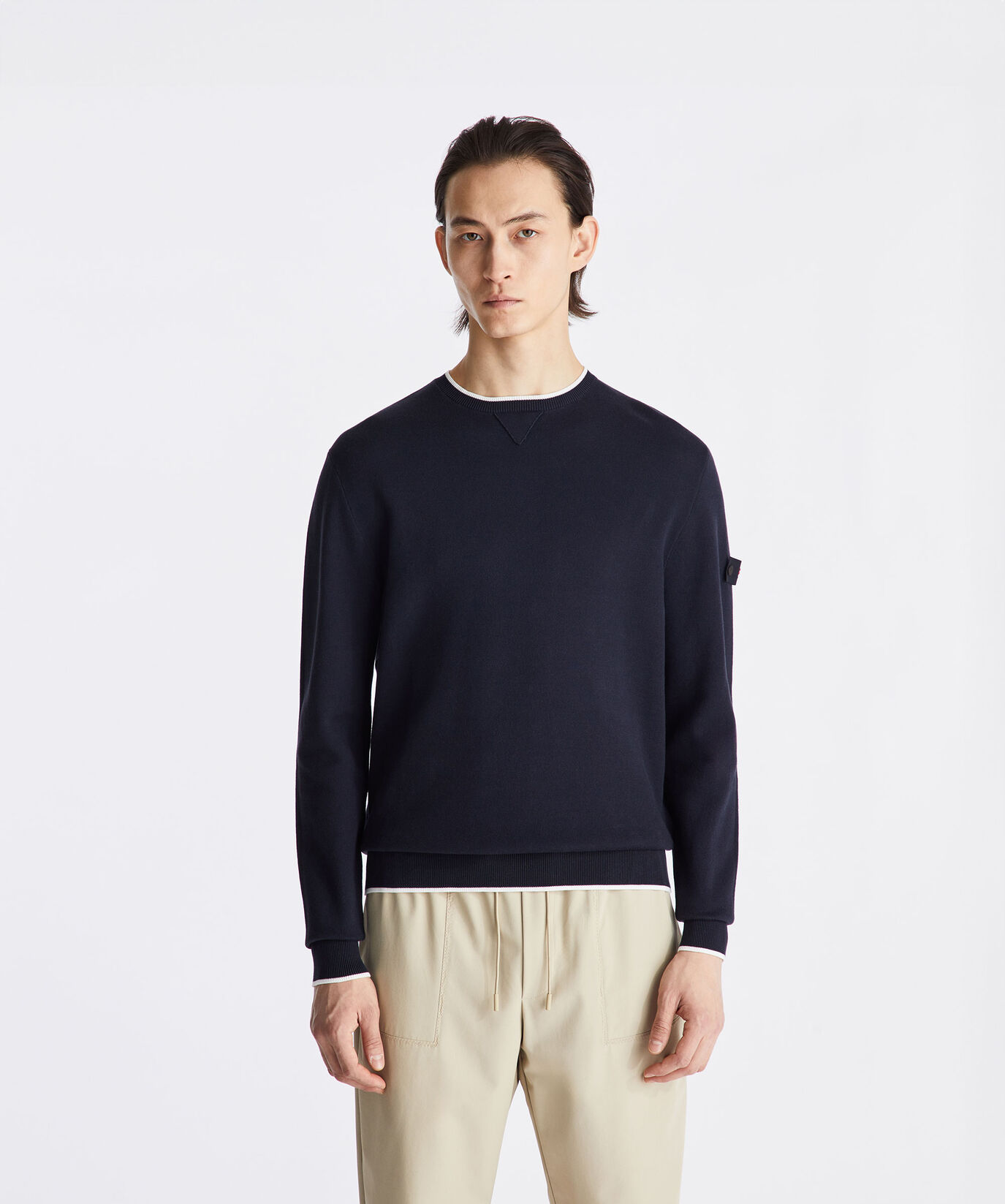 Pull en coton et nylon m&eacute;lang&eacute;s effet sweat-shirt  Peuterey - large image number 1