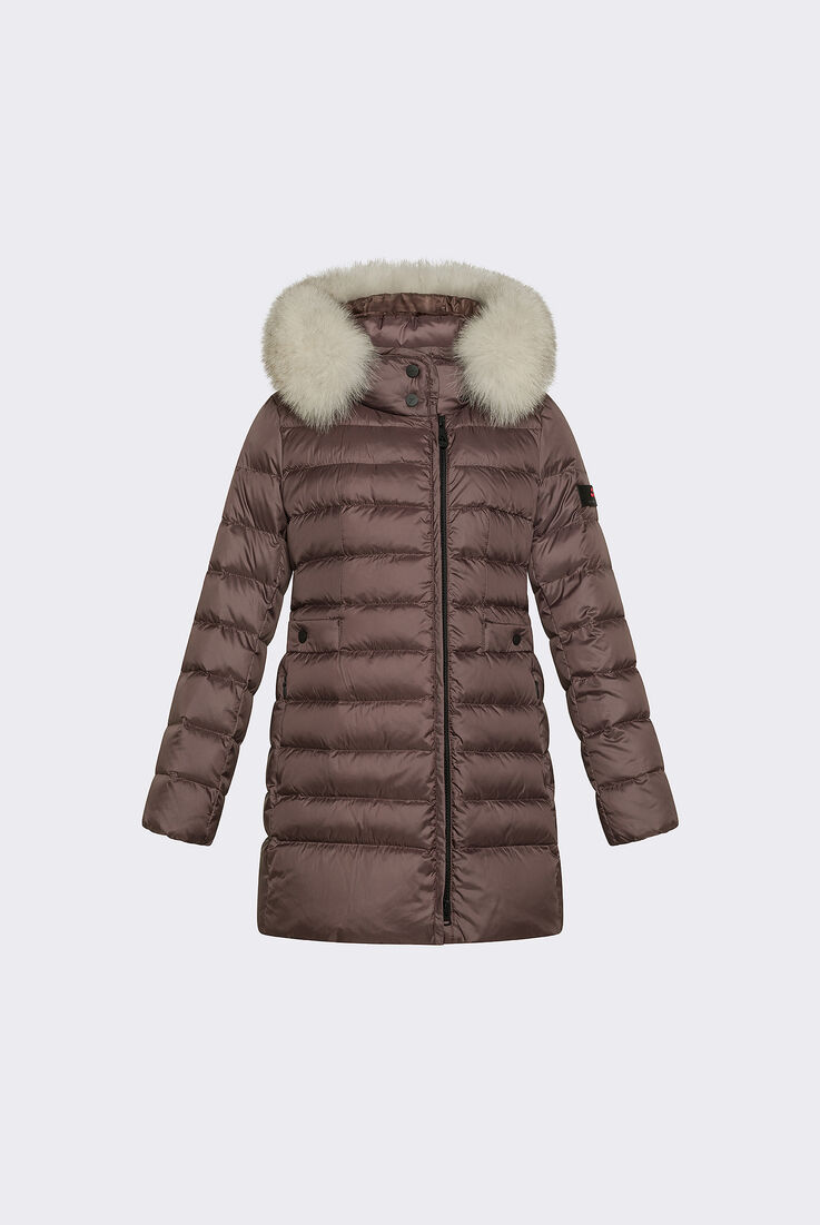 Hooded Down Jacket with Fur Edging  Peuterey - medium
