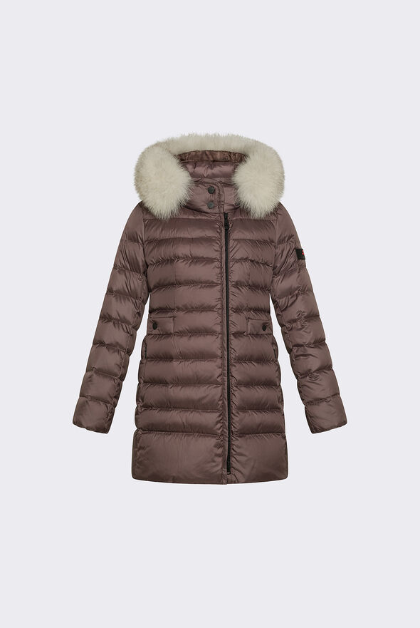 Hooded Down Jacket with Fur Edging  Peuterey - medium