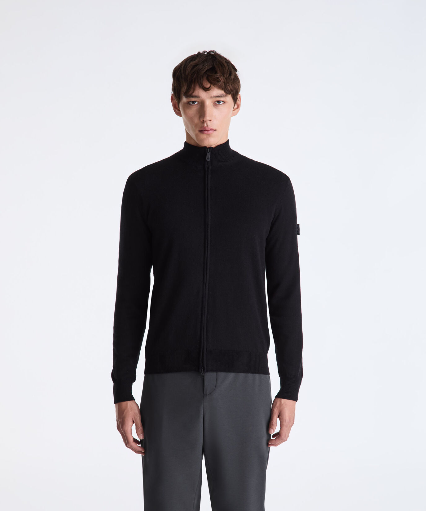 Wool and Cotton Blend Sweater with Central Zip  Peuterey - large image number 1