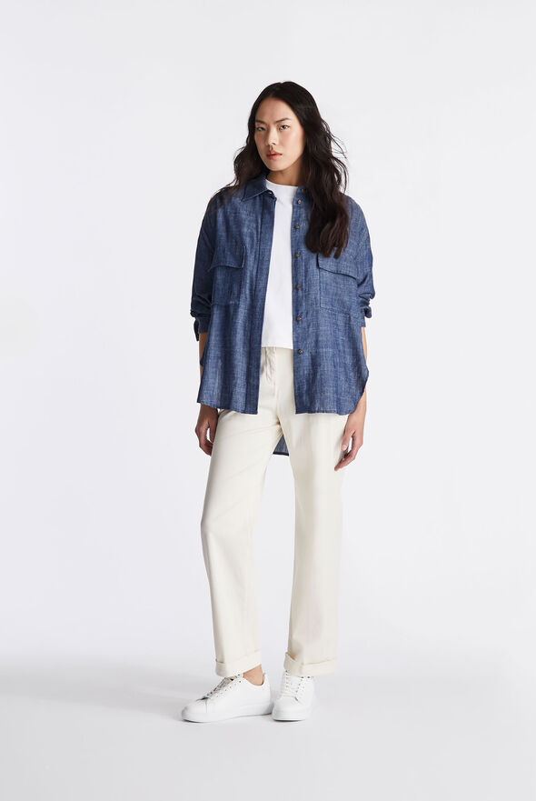 Pantaloni in gabardina di cotone stretch  Peuterey - medium