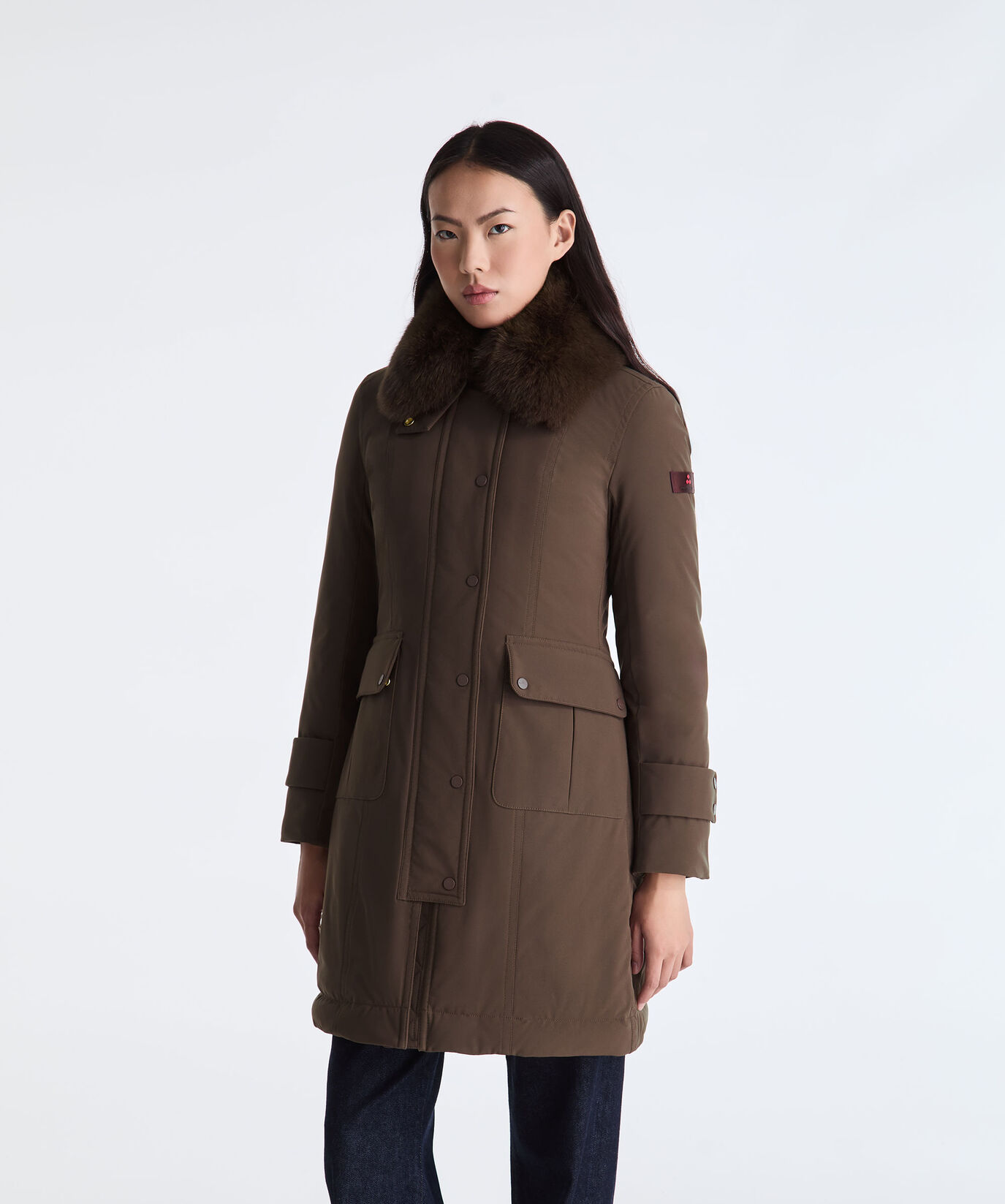Long Jacket with Fox Fur  Peuterey - large image number 1