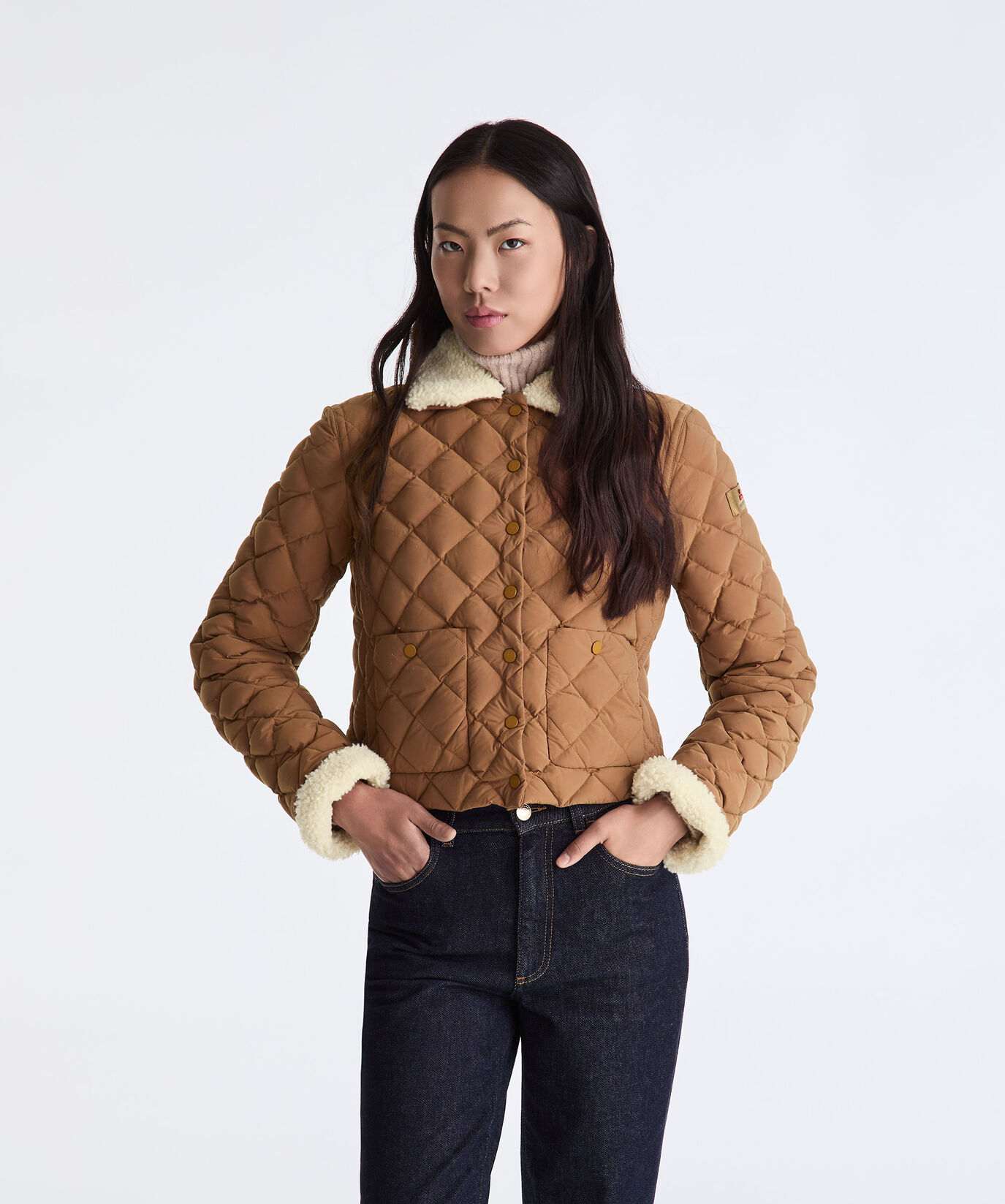 Down jacket with diamond-shaped quilting  Peuterey - large image number 1