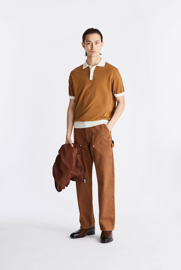 Polo en tricot de coton avec d&eacute;tails contrast&eacute;s  Peuterey - medium