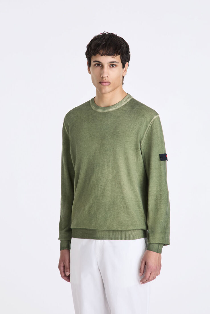 Garment-dyed cotton knit sweater  Peuterey - medium