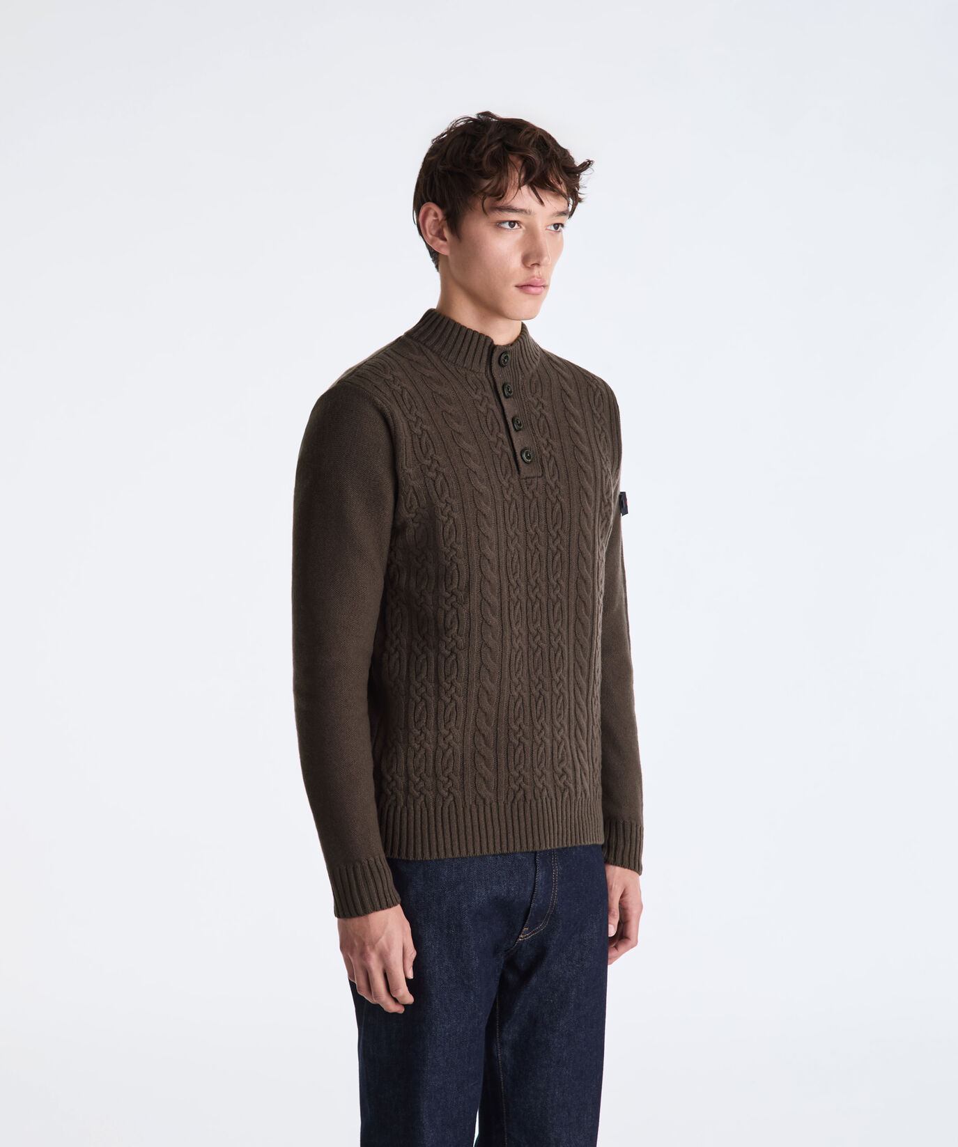 Cable-knit Sweater with Buttons  Peuterey - large image number 1