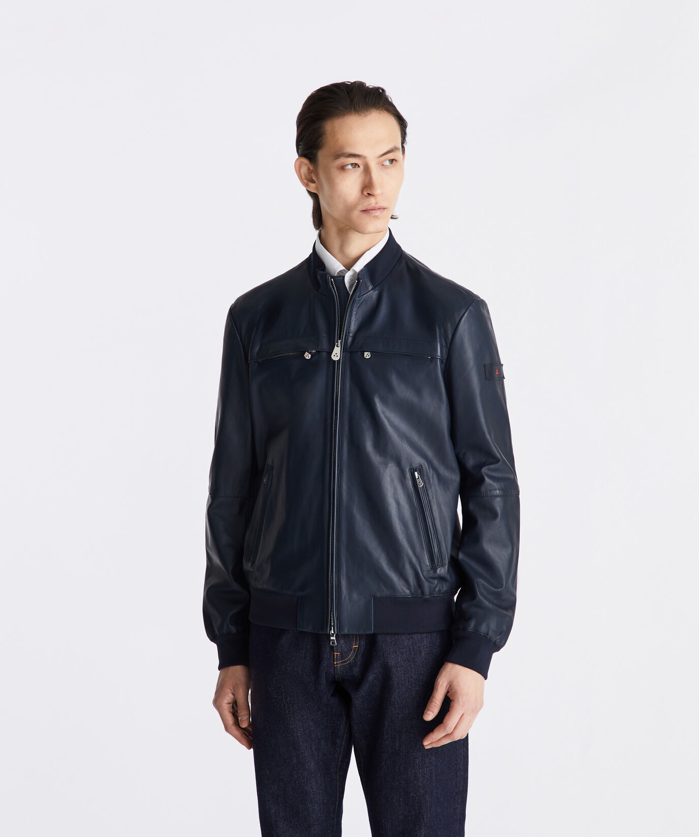 Leather jacket with chest pockets  Peuterey - large image number 1