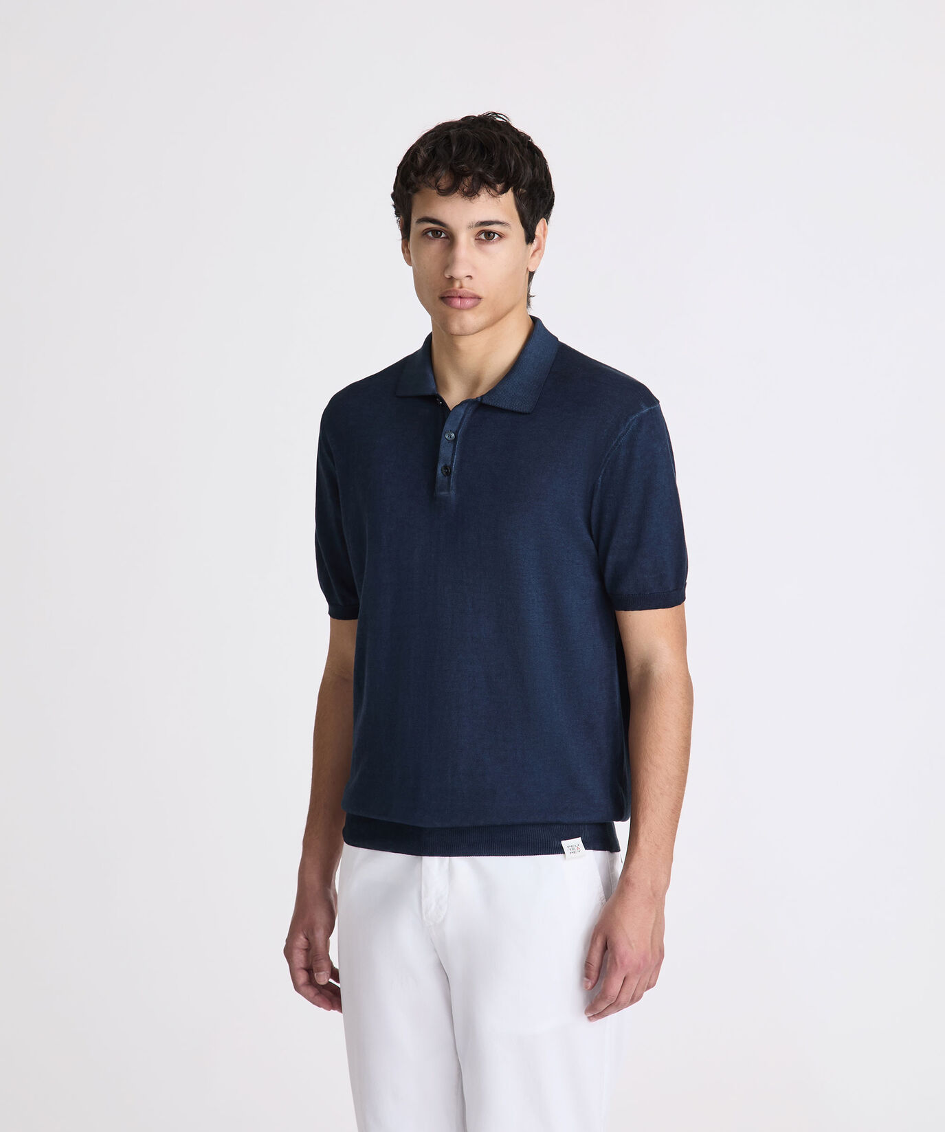 Cotton crepe knit polo shirt  Peuterey - large image number 1