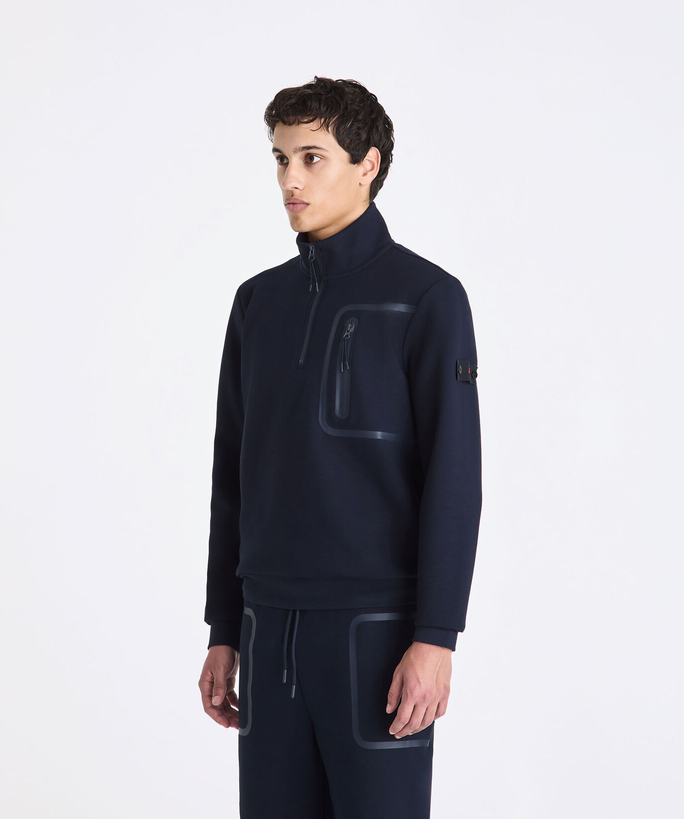 Mock-neck sweatshirt with half zip  Peuterey - large image number 1