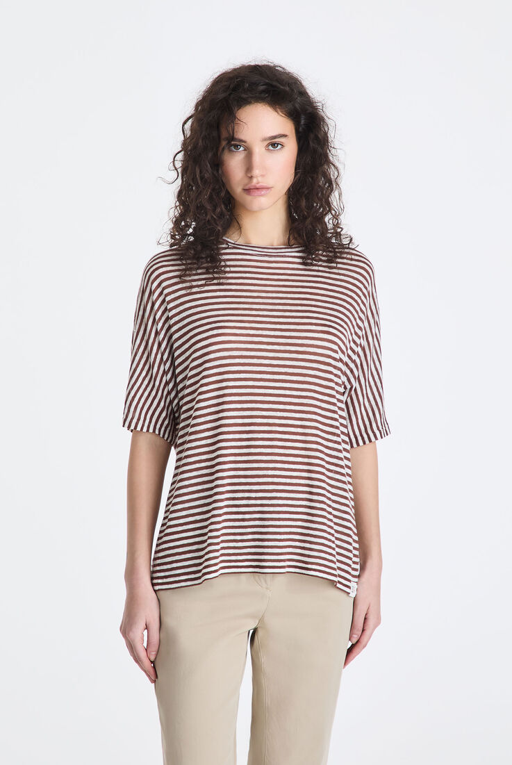 Gestreiftes T-Shirt aus einer Leinenmischung  Peuterey - medium