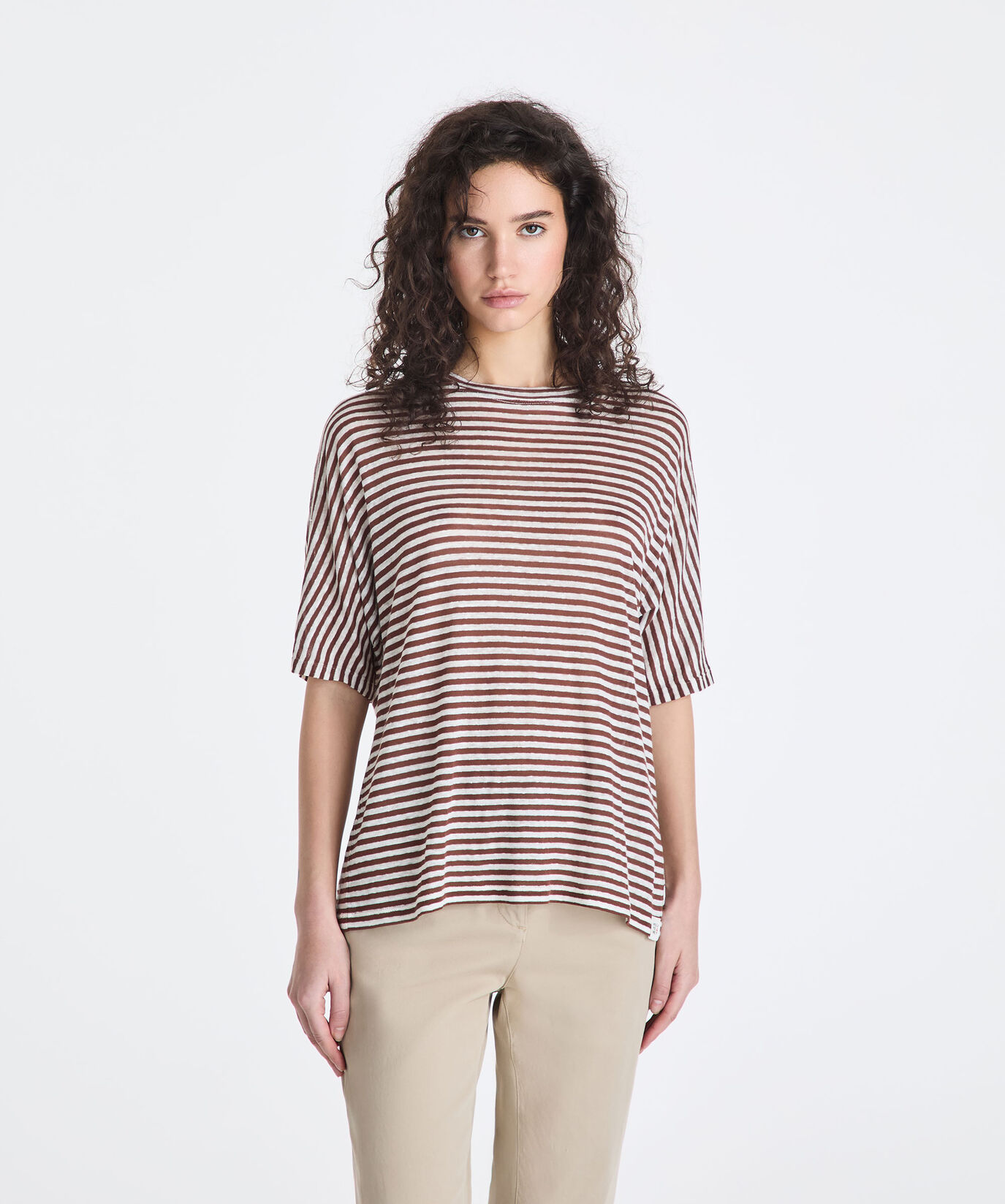 Linen blend striped T-shirt  Peuterey - large image number 1