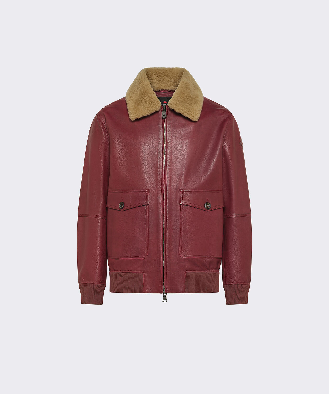 Bomberjacke aus Leder und Wolljersey  Peuterey - large